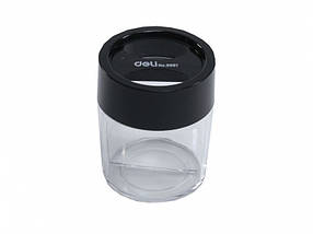 Скріпкотримач Deli 9881 пластик корпус склянка з магнітом, фото 2