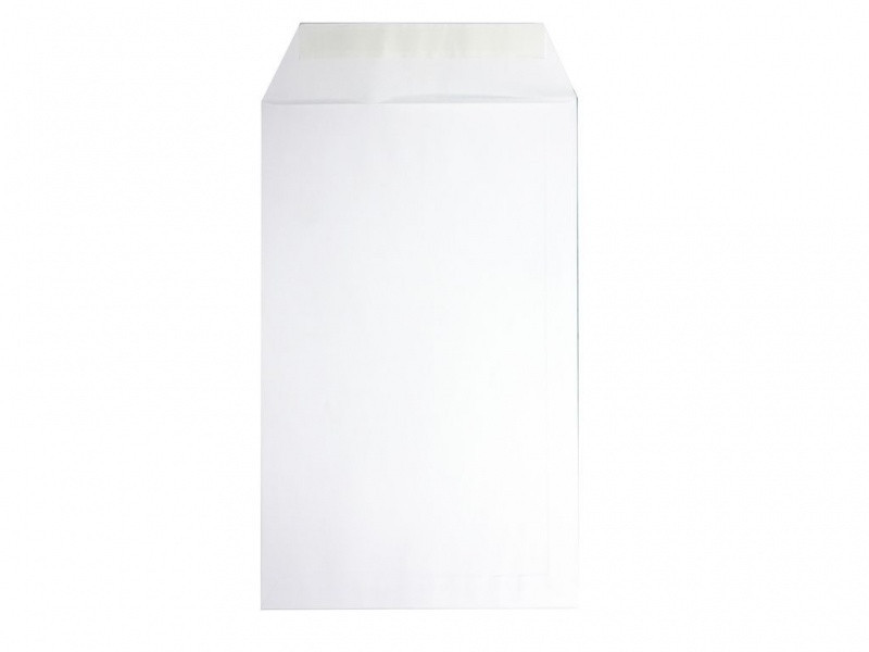 Конверт В4 (353мм*250мм) * B4 (0+0) СКЛ білий 80г отр стрічка