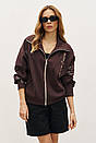 Жіноча кофта оверсайз з вишивкою на блискавці Rica Mare MKRM4251-2, фото 2