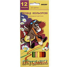 Олівці кольорові Marco 1010-12CB 12цветов D2,9мм шестигранні "Пегашка", картонна коробка з підвісом