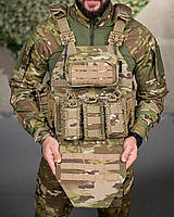 Плитоноска мультикам 4 точки швидкого скидання RAGNAROK, тактична плітоноска камуфляж швидке скидання