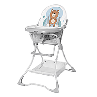 Стілець для годування TILLY Buddy 633 Azure Bear з кошиком для іграшок, малюнок Ведмедик , сірий