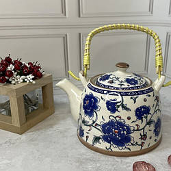 Чайник заварювальний Азія блу 900 мл порцеляновий Helios 2705