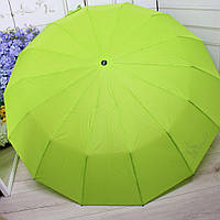 Якісна жіноча парасолька автомат антивітер 14 спиць 103см діаметр салатова Угорщина