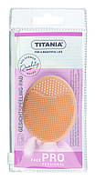 Аплікатор спонж силіконовий для вмивання пілінгу і очищення особи в чохлі PROFESSIONAL TITANIA art.2929