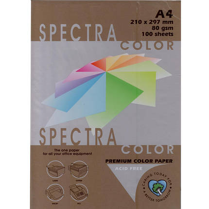Бумага темных тонов Spectra_Color 43А темно-коричнев А4 80гр 100ар "Spectra_Color" темний Chocolat, фото 2