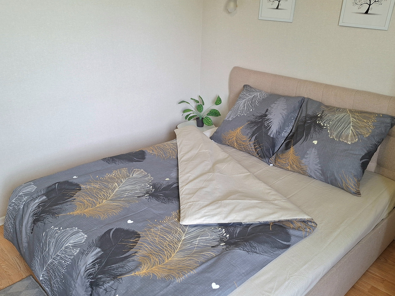 Постільна білизна Ранфорс 12, євро 200х220 см, на кнопках, фото 1