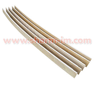 Ламель букова 1200х68х10 мм Вигнута