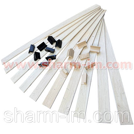 Ламелі для ліжок з кріпленнями 800х53х8 мм, фото 1