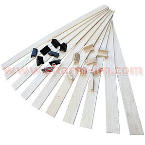 Березові Ліжко Ламелі 800х53х8 мм З КРІПЛЕННЯМИ ГУРТОМ