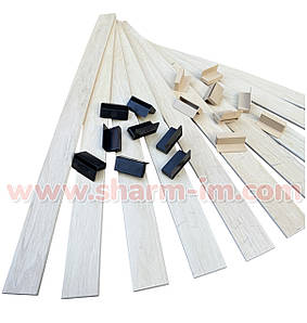 Березові Кроватні ламелі 700х53х8 мм З КРІПЛЕННЯМИ ОПТОМ