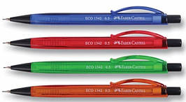Олівець механічний Faber_Castell 134310 мікс 0,7 мм пласт "Econ" 1343 пластиковий грип, пластиковий кліп, з гумкою