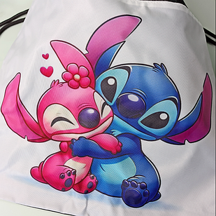 Сумка-мішок Стіч для спортивної форми та взуття 35 см