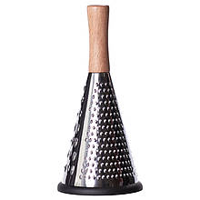 Conical three-sided stainless steel hand grater with wooden handle 11×24 (cm) HP-8-3