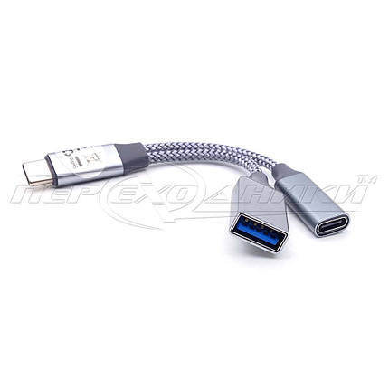 Кабель HQ OTG type C + живлення type C, фото 2