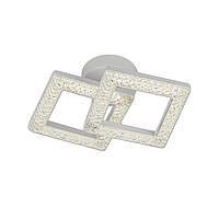 Стельова LED люстра 32W з пультом Interees з квадратними плафонами 3000-6000К біла IP20 2183-2C