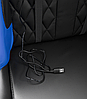 Геймерське комп'ютерне крісло з масажером, ергономічними подушками та підставкою для ніг, Чорний/Синій (G900), фото 9