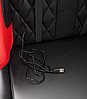 Геймерське комп'ютерне крісло з масажером, ергономічними подушками та підставкою для ніг, Чорний/Червоний (G899), фото 9