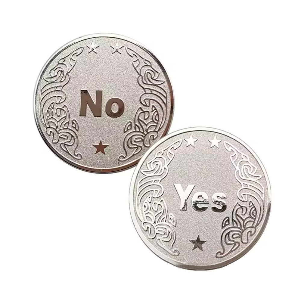 Сувенірна монета прийняття рішень YES/NO 3802 (срібна), фото 1