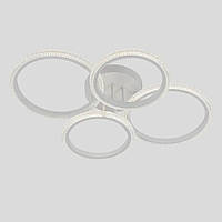 Стельова LED люстра 92W з пультом Interees з металевим каркасом 3000-6000К біла IP20 C9010-2+2