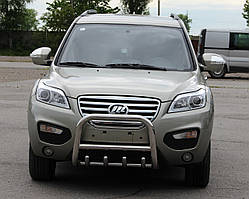 Кенгурятник QT006 (нерж.) для Lifan X60 2011- рр