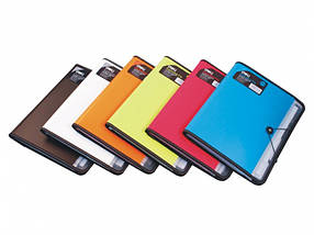 Папка-портфель Deli 38965W микс А4, 7 отделений, блокнот, на резинке, фото 4