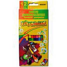 Олівці кольорові Marco 1011-6CB 12цветов D2,9мм 6 штук 2сторонние, шестигранні "Пегашка" картонна коробка з підвісом