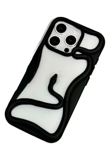Чохол-накладка Infinity Silicone CaseFashion 3D Snake для Apple iPhone 15 Pro Max Black, фото 1