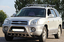 Кенгурятник WT004 для Hyundai Santa Fe 1 2000-2006 Нержавіюча сталь