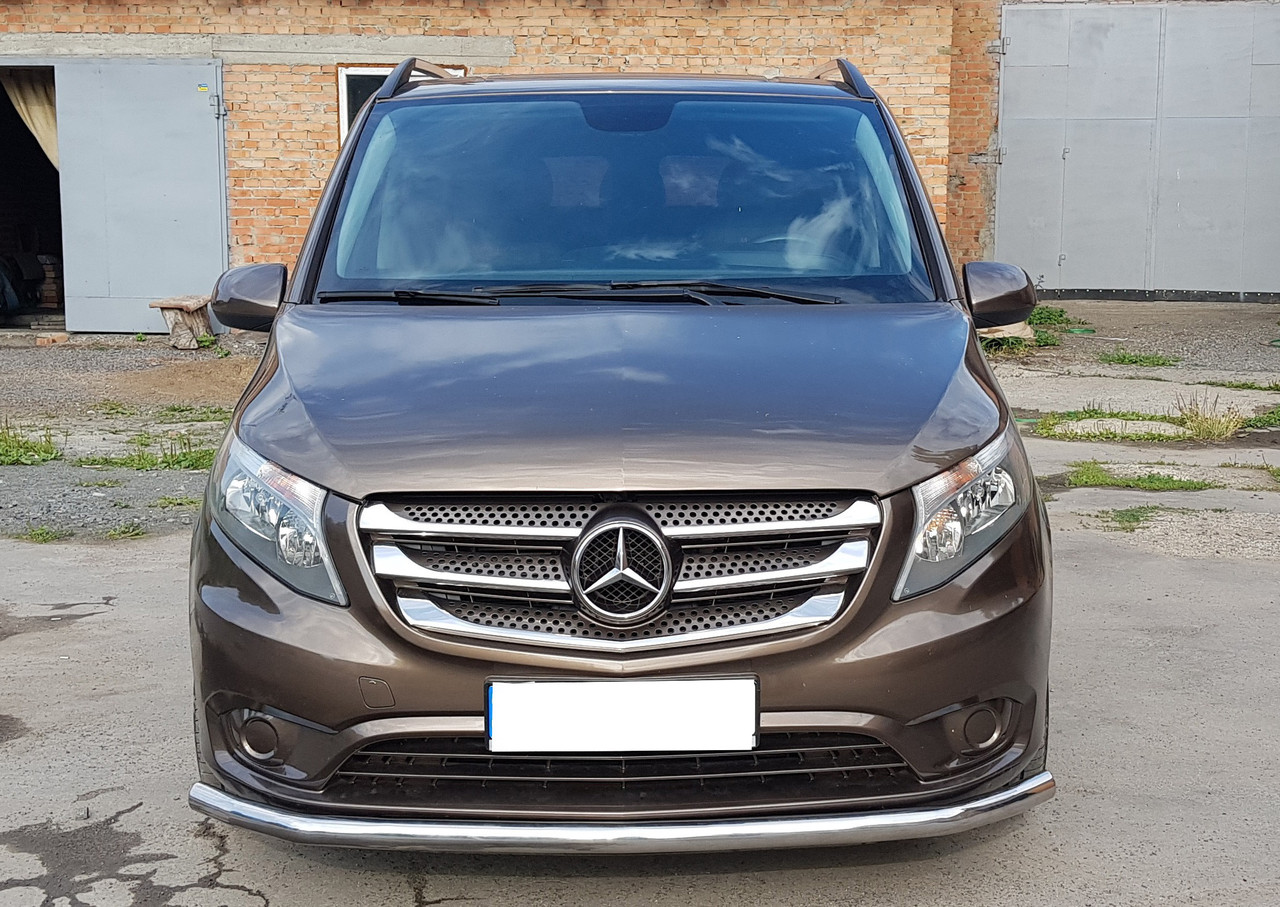 Передній захист ST008 (нерж.) для Mercedes Vito V-class W447 2014- рр., фото 1