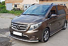Передній захист ST008 (нерж.) для Mercedes Vito V-class W447 2014- рр., фото 2