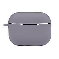 Чохол силіконовий з карабіном для airpods pro 2 lavender grey picnic