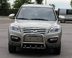 Кенгурятник QT006 (нерж.) для Lifan X60 2011- рр