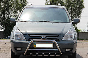 Кенгурятник WT003 (нерж) для Kia Carnival 2002-2013 рр