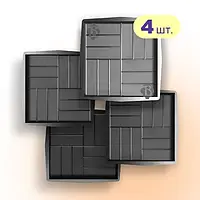 Формы 500х500 для тротуарной плитки Паркет гладкий 4шт, Верес-2007