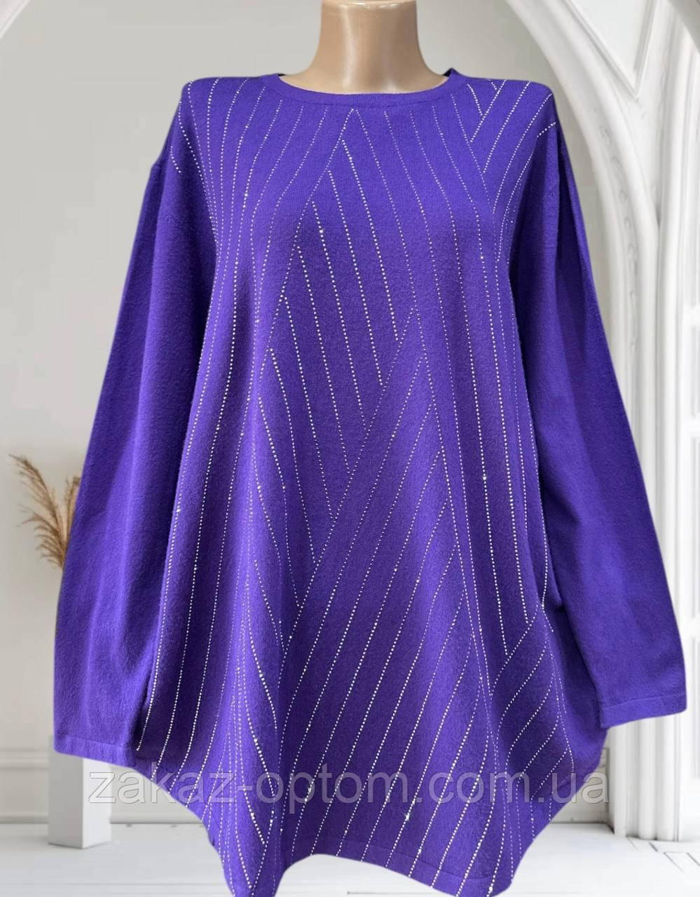 Светр жіночий батал оптом (52-60) Китай 25201-139121