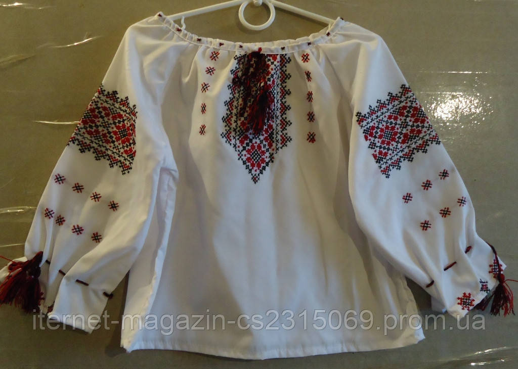 Вишиванка для дівчинки (ручна вишивка), зріст 80-92 см