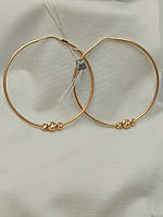 Золоті сережки кільця з кульками