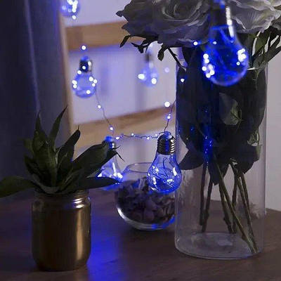 Новорічна гірлянда Лампа Едісона колір ламп синій 2,5 м RD-9009 75LED 200373