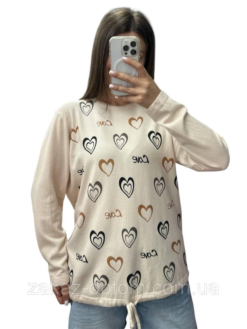 Светр жіночий на зав'язці оптом (48-52) Китай 25219-139144