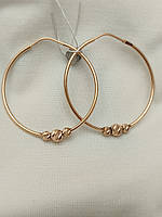Золоті сережки кільця з кульками