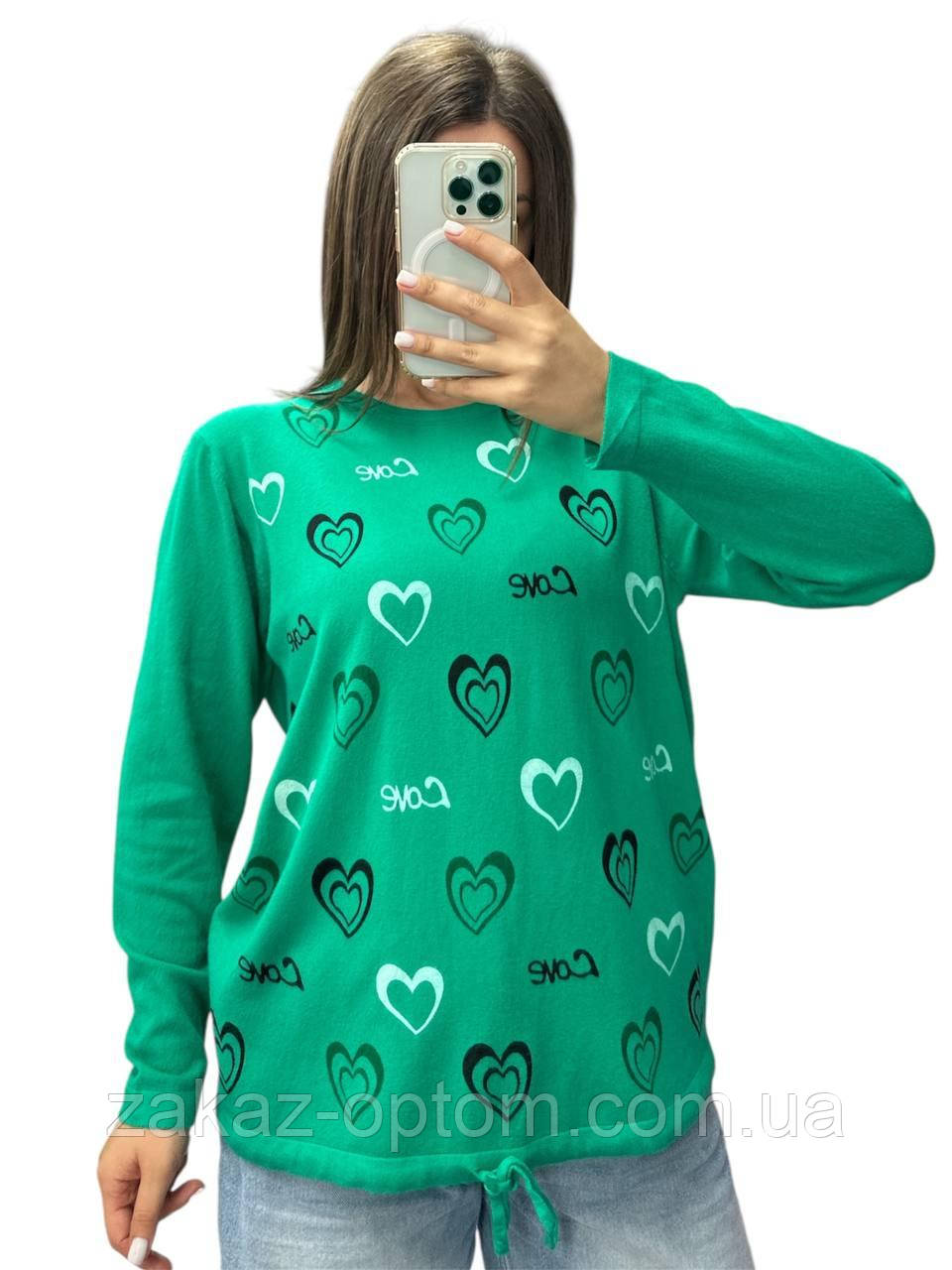 Светр жіночий на зав'язці оптом (48-52) Китай 25219-139147