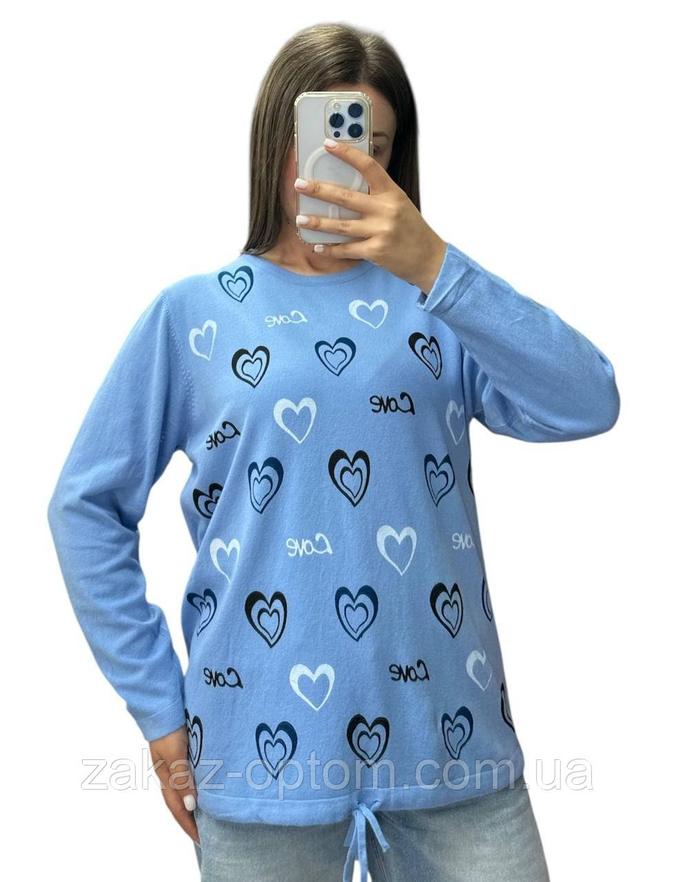 Светр жіночий на зав'язці оптом (48-52) Китай 25219-139148