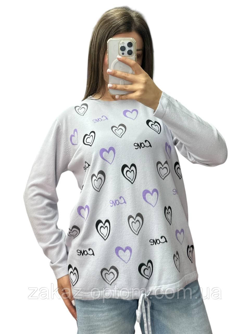 Светр жіночий на зав'язці оптом (48-52) Китай 25219-139150