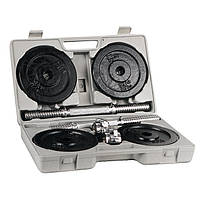 Розбірні гантелі в кейсі 2 x 10 кг inSPORTline: універсальний набір для силових тренувань удома та в спортзалі