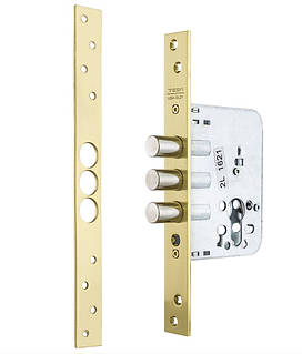 Замок дверний врізний TESA R201B LT 50 мм латунь