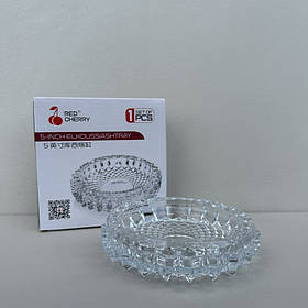 Попільничка скляна кругла діаметром 13,5 см Helios Сяйво YG8008