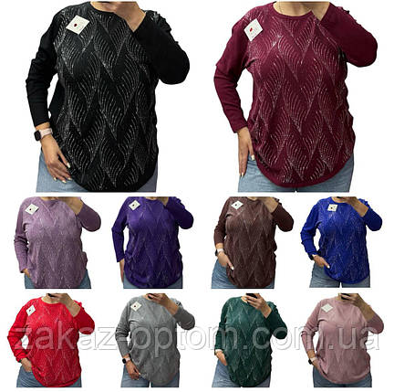 Светр жіночий батал оптом (52-60) Китай 25220-139156, фото 2