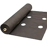 Агроволокно чорне з перфорацією 50г/м² • 2 отвори • 1.07×100 м • "Shadow" • Для мульчування та захисту., фото 2