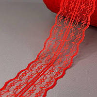 Гипюровое кружево сетка 4,5 см - червоний